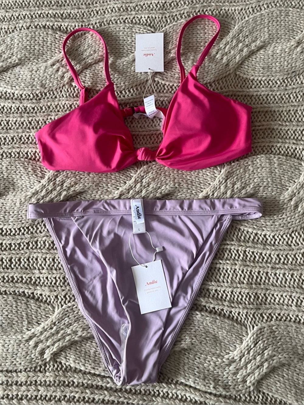 Ande Swim Bikini Set SZ L NWT